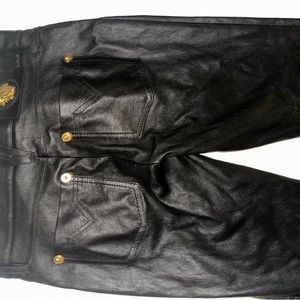 Versace faux leather pants